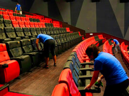 limpiadores para limpieza de teatros y cines limpiadores de salas de cine movie theater cleaners cinema cleaning workers